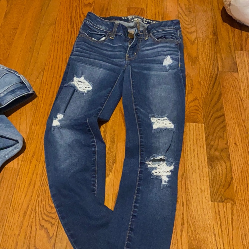 American eagle jeans with ripped pockets